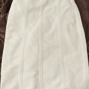 BCBG Skin tight off-white skirt